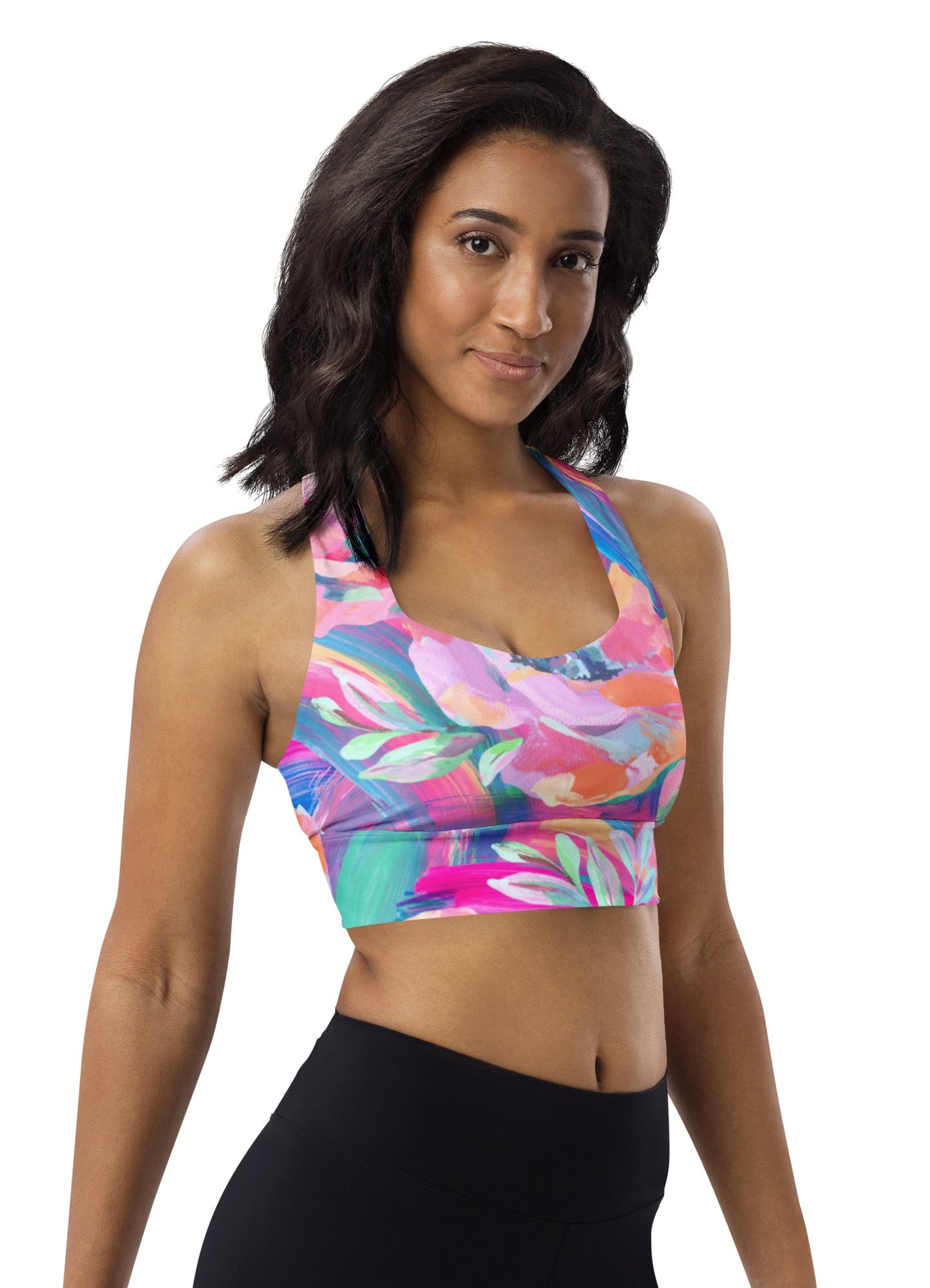 SHE REBEL - Pastel Paradise Longline Sports Bra